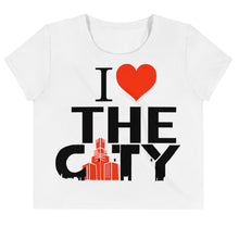 Load image into Gallery viewer, I LOVE THE C.I.T.Y. WHT Print Crop Tee