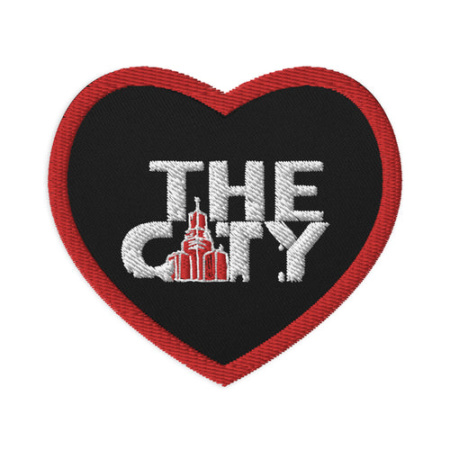I LOVE THE CITY BLK Embroidered patch