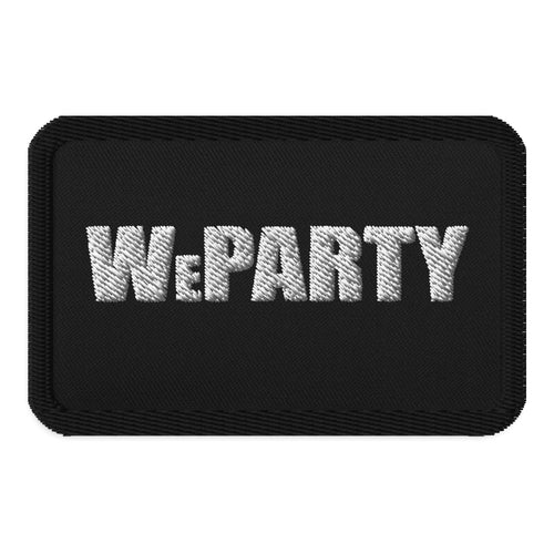 WE PARTY BLK Embroidered patch