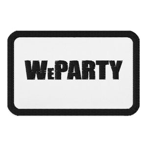 WE PARTY WHT Embroidered patch