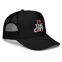 Load image into Gallery viewer, I LOVE THE CITY BLK Foam trucker hat