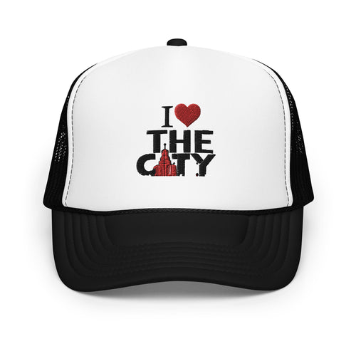 I LOVE THE CITY WHT Foam trucker hat