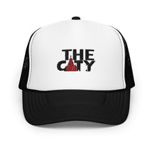 Load image into Gallery viewer, THE CITY WHT Foam trucker hat