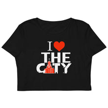 Load image into Gallery viewer, I LOVE THE CITY BLK Organic Crop Top