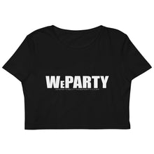 Load image into Gallery viewer, WE PARTY BLK Organic Crop Top