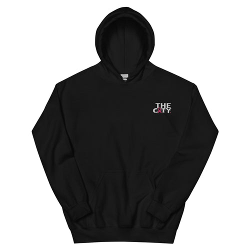 THE C.I.T.Y. Breast Cancer Awareness Embroidery BLK Unisex Hoodie