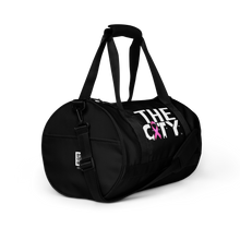Load image into Gallery viewer, THE C.I.T.Y. Breast Cancer Awareness Embroidery BLK All-over print gym bag
