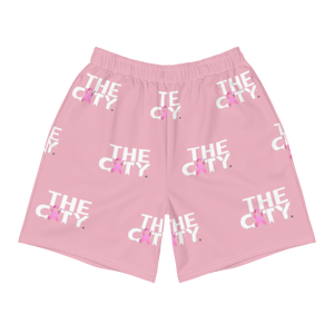 THE C.I.T.Y. Breast Cancer Awareness PNK Men's Athletic Long Shorts