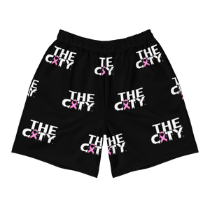 THE C.I.T.Y. Breast Cancer Awareness BLK Men's Athletic Long Shorts