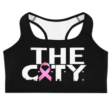 Load image into Gallery viewer, THE C.I.T.Y. Breast Cancer Awareness BLK Sports Bra