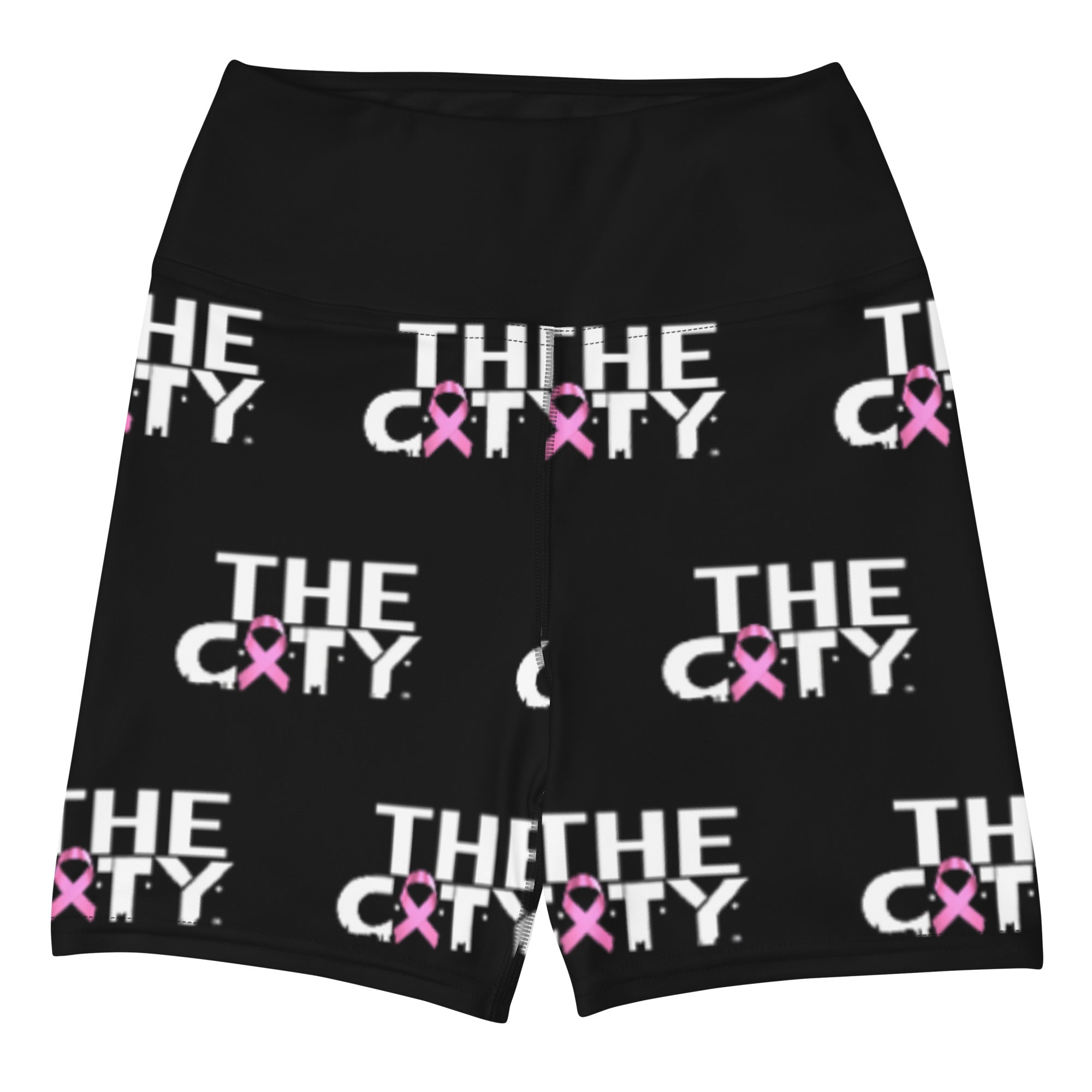 THE C.I.T.Y. Breast Cancer Awareness BLK Yoga Shorts