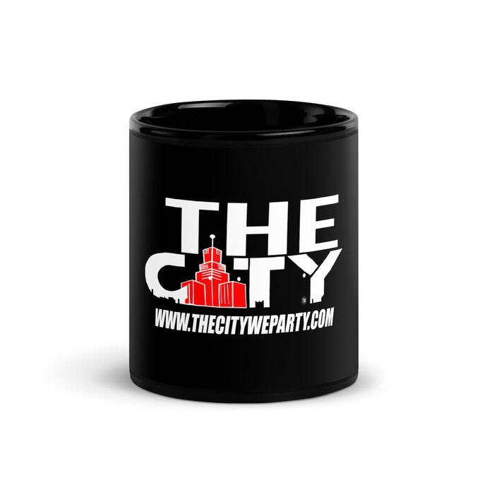 THE C.I.T.Y. Black Glossy Mug