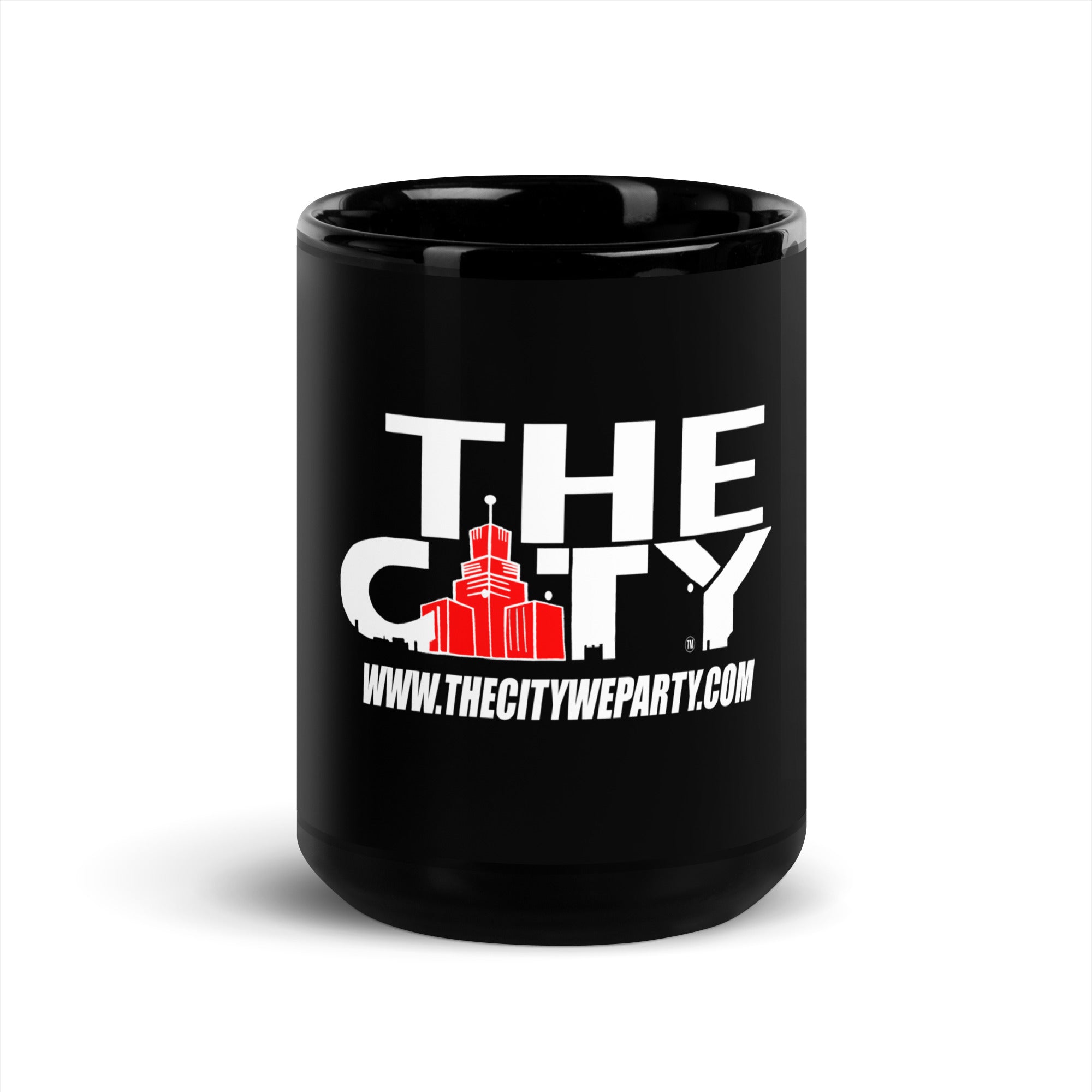 THE C.I.T.Y. Black Glossy Mug