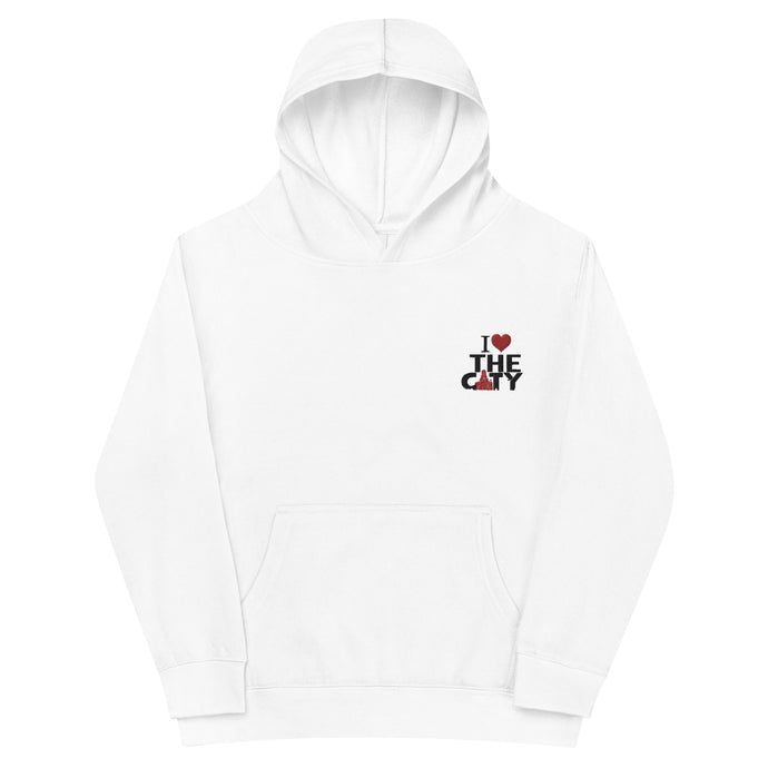 I LOVE THE C.I.T.Y. Kids fleece hoodie WHT