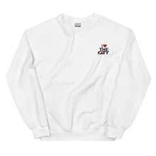 Load image into Gallery viewer, I LOVE THE C.I.T.Y. Embroidery WHT Unisex Sweatshirt